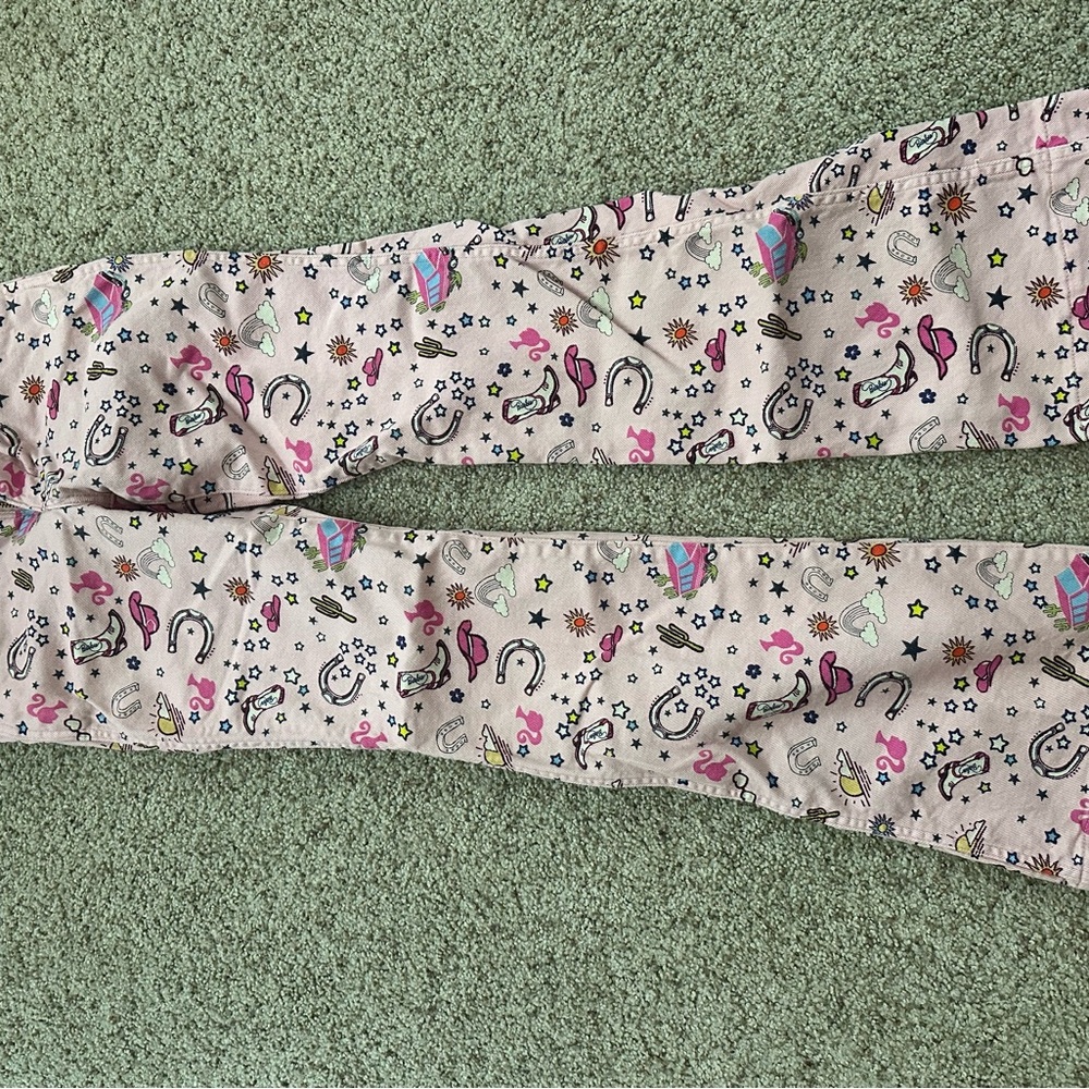 Wrangler Barbie Women's Flare Jeans with Colorful Print
